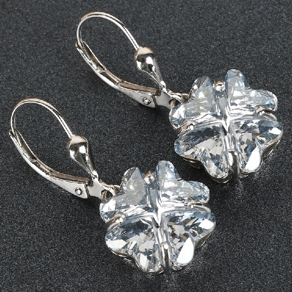 SWAROVSKI Blue Shade Crystal Earrings - Picture 2 of 10